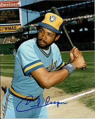 Autographed/Hand Signed 8x10 Photo Cecil Cooper Milwaukee Brewers