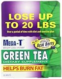 Mega-T Green Tea Dietary Supplement with Acai Berry, 30 Caplets (Pack of 6)