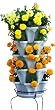 Mr Stacky 5 Tiered Hanging and Stacking Indoor Outdoor Vertical Strawberry Planter - Learn How to Grow Organic Strawberries Easy with These Stone Plastic Containers - Great Garden Planting Pots - Planters Also Used for Herbs Peppers Flowers Tomatoes Succulents Green Beans - Free Growing Gardening Plant Tips