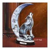 Mystic Moon Howling Wolf Collectible Wolf Art Figurine by The Bradford Exchange