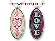 Reversable ArtGlass & Sterling LOVE Heart Pendant Necklace by Zarah