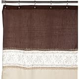 RegalHomeCollectionsVenusEmbroideredShowerCurtain,Beige