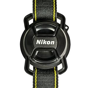 FotoTech Camera Buckle Lens Cap Holder 43mm 52mm 55mm Lens Cap Sizes for Canon Nikon Sony Pentax Sigma DSLR/SLR/EVIL Camera with FotoTech Velvet Bag