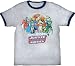 Search : Come Join the Justice League Gray With Navy Ringers T-Shirt Tee