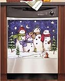 Dishwasher Magnet Art - Snowman