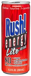 Rush! Energy Drink, Lite, Berry, 8.3 Ounce Cans (Pack of 24)