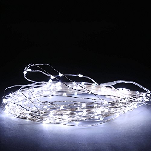 72 Ft. Cool White Plug in Starry Silver Wire String Lights- with 200 LEDs