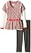 Little Lass Girls' 2 Piece Sweater Set Belted Marled