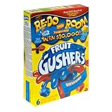 Fruit Gushers Fruit Flavored Snacks, Rockin' Blue Raspberry, 6-Count Pouches (Pack of 12)