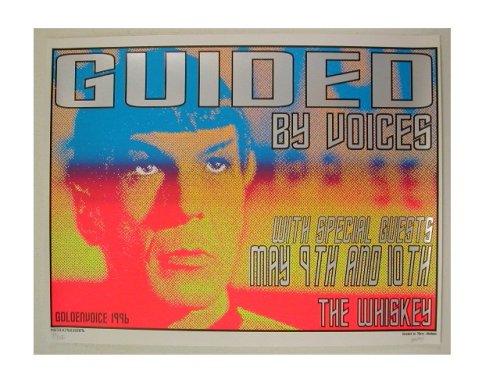 Guided By Voices Poster Handbill Star Trek Spock Frank Kozik Signed and Numbered By Him