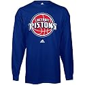 adidas Detroit Pistons Royal Blue Primary Logo Long Sleeve T-shirt