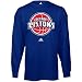 Detroit Piston T Shirt : adidas Detroit Piston Royal Blue Primary Logo Long Sleeve T Shirt