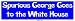 Spurious George Goes to the White House MINIATURE Sticker