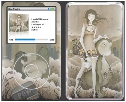 GelaSkins Protective Skin with Screen Protector for 80/120/160 GB iPod classic 6G (Land of Dreams)