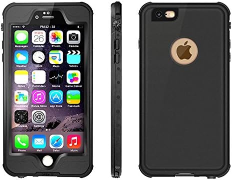 Waterproof Case for iPhone 6s/6 Plus + 5.5 Inch Slim Defender Fully Sealed Underwater Shockproof Snowproof Dirtpoof Protective Luxury Cover for apple iPhone 6 / 6s Plus 5.5 inches [NEW ARIVAL] (BLACK)