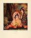 1925 Print Loge Women Beautiful Flowers Fame Robes Art - Original Color Print