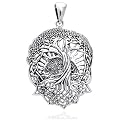Rising Sun - Interconnected Celtic Knot Tree and Roots of Life Sterling Silver Pendant