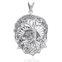 Rising Sun - Interconnected Celtic Knot Tree and Roots of Life Sterling Silver Pendant