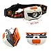 Headlamp LED Flashlight with Batteries - Best Waterproof Camping & Hiking Equipment - Adjustable, Comfortable Head Strap - Bright White and Red Strobe Lights for Kids, Dog Walking, Running, Bike & Work Light - FREE Bonus LED Keychain