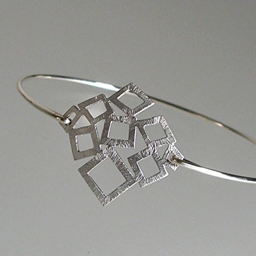 Abstract Squares Bangle Bracelet - ss