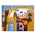 Alef Judaica SC1804 Raw Silk Colorful Jerusalem Skyline Design Challah Cover