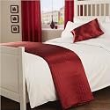 Passion Faux Silk Throw in Red