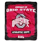 NCAA Ohio State Buckeyes 50-Inch-by-60-Inch Micro Raschel Throw Blanket "Property Of" Design