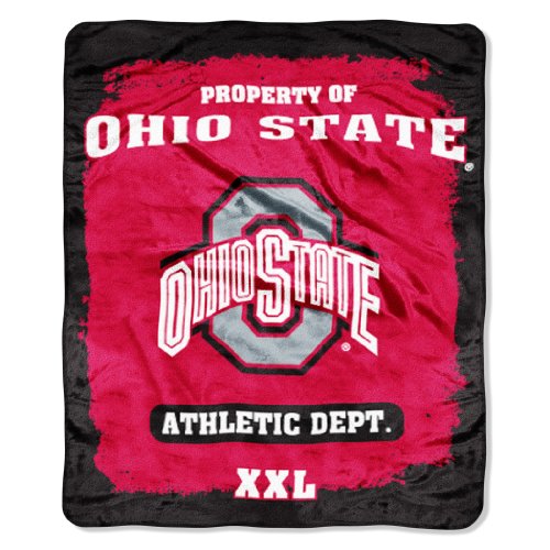 NCAA Ohio State Buckeyes 50-Inch-by-60-Inch Micro Raschel Throw Blanket 
