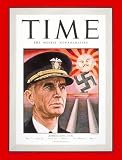 Admiral Ernest J. King, Art Poster by TIME Magazine, size 11 x 14
