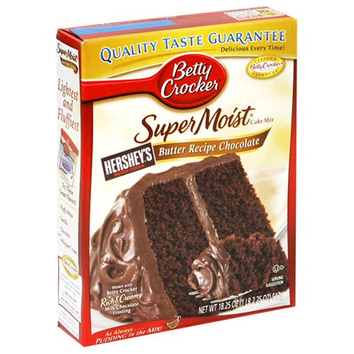 Betty Crocker Supermoist Cake Mix, Butter Recipe Chocolate, 18.25-Ounce Boxes (Pack of 12) by Betty Crocker
