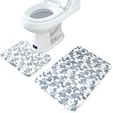 Kingfansion 2PCS Rugs Memory Foam Bathroom Floor Mats Carpet (2)