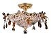 Dale Tiffany GH80286 Marston Semi-Flush Mount Light, Gold Finish