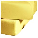 fleuresse L-001117-2006-1000 Spannbettlaken - Comfort 180 x 200 cm gelb