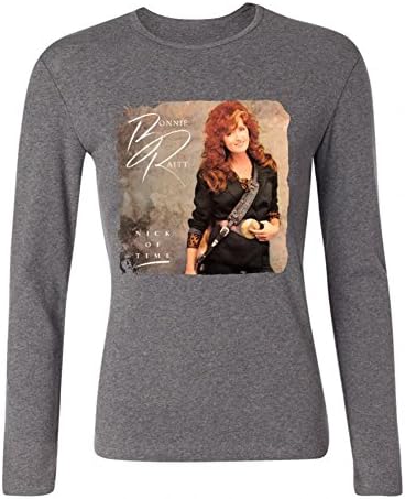SaXiMi Women's Bonnie Raitt Nick Of Time Long Sleeve T shirts Size XL Grey