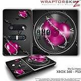 DJ Hero Skin Barbwire Heart Hot Pink fit XBOX 360 and PS3 (DJ HERO NOT INCLUDED)
