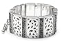 Sterling Silver Cutout and Granulated Slides Bracelet by Lois Hill