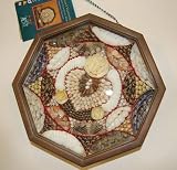 Authentic Models Sailor's Valentines Flower Shell Wood Box Brown 11 Inches