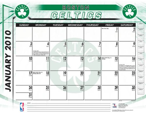2011 Boston Celtics - Blotter Calendar