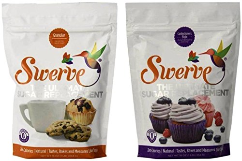 Swerve Sweetener, Bakers Bundle, 16Oz Granular and Confectioners (2 of each total of 4)