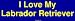 I Love My Labrador Retriever Bumper Sticker