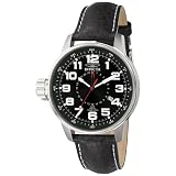 Invicta Mens F0053 Force Collection Lefty GMT Black Leather Watch