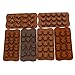 Zicome Nonstick Silicone Candy Chocolate Making Mold Ice Cube Tray Set of 6