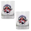 Toronto Raptors 2pc Rocks Glass Set - Primary Logo NBA Basketball
