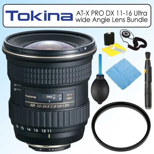 Tokina AT-X116PRDXN AT-X PRO DX 11-16mm Ultra-wide Angle Lens Accessory Bundle for Nikon