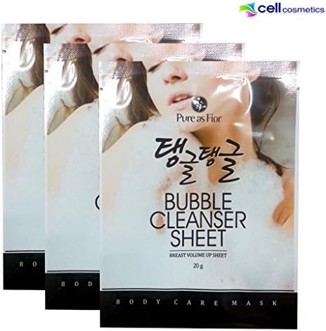 [CELL COSMETICS] Pure as Fior Breast Volume Up Bubble Cleanser Mask Sheet 20g (Pack of 3)