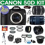 Canon EOS 50D Digital Camera + Canon 18-55 Zoom Lens + Canon 75-300 Telepho ....