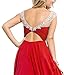 Babyonline Cap Sleeve Rhinestones Short Party Dress 2015 Prom Dress