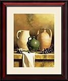 Earthenware with Grapes Framed Art Print by Loran Speck, 17.77 in. x 20.65 in. Framed