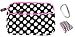 7 Black / White / Pink Polka dots Print Sleeve Case Bag for your Naxa NPDT-750, NPD-702 Portable DVD Player + An Ekatomi Hook.