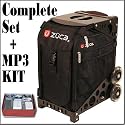 Zuca Sport Wheeled Luggage Complete Set with Frame and Insert Bag. Color: Obsidian (black) bag, with Black Frame. Bonus! Includes Travel Groove Universal Ipod & MP3 Accessory Kit